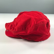 Vintage Pendleton Newsboy Cabbie Hat Bright Red Virgin Wool Made In USA - £37.06 GBP