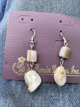 VINTAGE PREMIER DESIGNS DANGLE EARRINGS SHELL ON CARD - $14.85