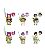6Pcs KPop Demon Hunters Minifigures Rumi Zoey Mira with Weapon Mini Bloc... - €22,18 EUR