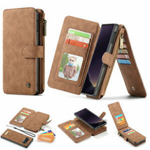 Leather Wallet Magnetic Flip back cover Case For Samsung Galaxy MODELS SELECT - £58.82 GBP