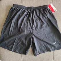 Nike Mens LG Running Shorts Brief Lined Black 320818 Original Fit Dry circa 2008 - £31.97 GBP