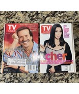 Vtg TV GUIDE lot Of 2 1998 1999 Sonny Bono Cher - $279.32 MXN
