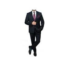 Mens DKNY 100% Wool Two Button Notch Lapel Formal Business Slim fit 1504 Black image 9