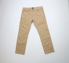 J Crew Mens 32x30 Faded The Sutton Whipcord Ribbed Straight Leg Pants Beige - $49.45