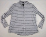 American Eagle Seriously Soft Shirt Mens Large Gray Blue Button Down Lon... - $16.73