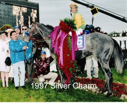 1997 - SILVER CHARM in the Kentucky Derby Winners Circle - 10&quot; x 8&quot; - £15.67 GBP