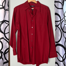 Izod silky poplin, long sleeve button down shirt, size extra-large - £11.51 GBP