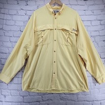 Columbia PFG Shirt Mens Sz L Large Yellow Outdoors  - £19.54 GBP