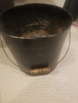 Vintage Metal Kindling Coal Ash Wood Handle Bucket - $22.76