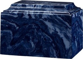 Large/Adult 225 Cubic Inch Tuscany Midnight Blue Cultured Marble Cremation Urn - $257.99