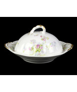 Theodore Haviland Limoges Covered Butter Dish w Strainer, Antique Schlei... - £99.91 GBP