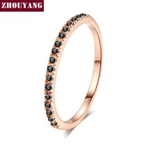 Wedding Ring For Women Man Concise Classical Multicolor Mini Cubic Zirconia Rose - £11.43 GBP