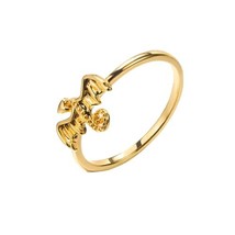 Gold Plated Dragon Rings for Women Cute Open Adjustable Dinosaur Ring Je... - $25.13