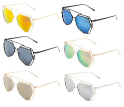 Geometric Lattice Sport Aviator Sunglasses Retro Futuristic Designer Steampunk - £5.94 GBP