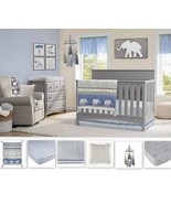 OiOi Safari 6-Piece Nursery Set Crib Bedding Ceiling Mobile &amp; Changing P... - $220.00