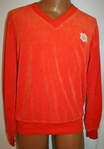 Vintage 70s Clemson University Tigers V Neck Sweatshirt M Football Vtg - £31.64 GBP