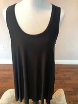 Alice + Olivia Black Rayon Blend Sleeveless Hi Lo Mini Dress SZ M EUC - £38.44 GBP