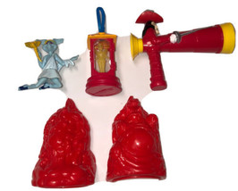 Hercules &amp; Peter Pan Lot Of 4 Kids Meal Toys Lava Monster, Captain Hook, Etc. - £3.83 GBP