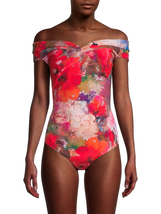 Chiara Boni La Petite Robe Anisiya One-Piece Off-the-shoulder Swimsuit IT46 US10 - £113.22 GBP
