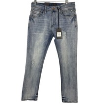Steves Jeans Mens Size 30 Measure 30x29 Stretch Slim Fit Light Wash Blue Denim - £28.31 GBP