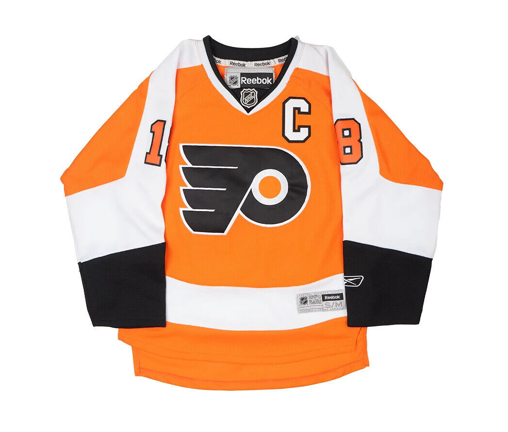 Philadelphia Flyers Reebok NHL Youth Captain Replica Hockey Jersey