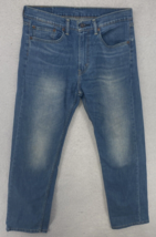 Levi’s 505 Jeans Men&#39;s Size 33x32 Jeans Blue Fade Pants Straight Leg Denim - £15.57 GBP