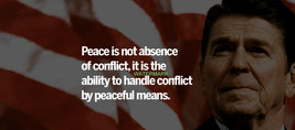 President Ronald Reagan On Peace Famous Quotes Publicity Photo - £7.20 GBP