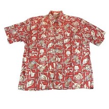 Vintage Campa Moda Shirt Mens XL Hawaiian Tropical Fruit Guitar Print 90s - $24.99