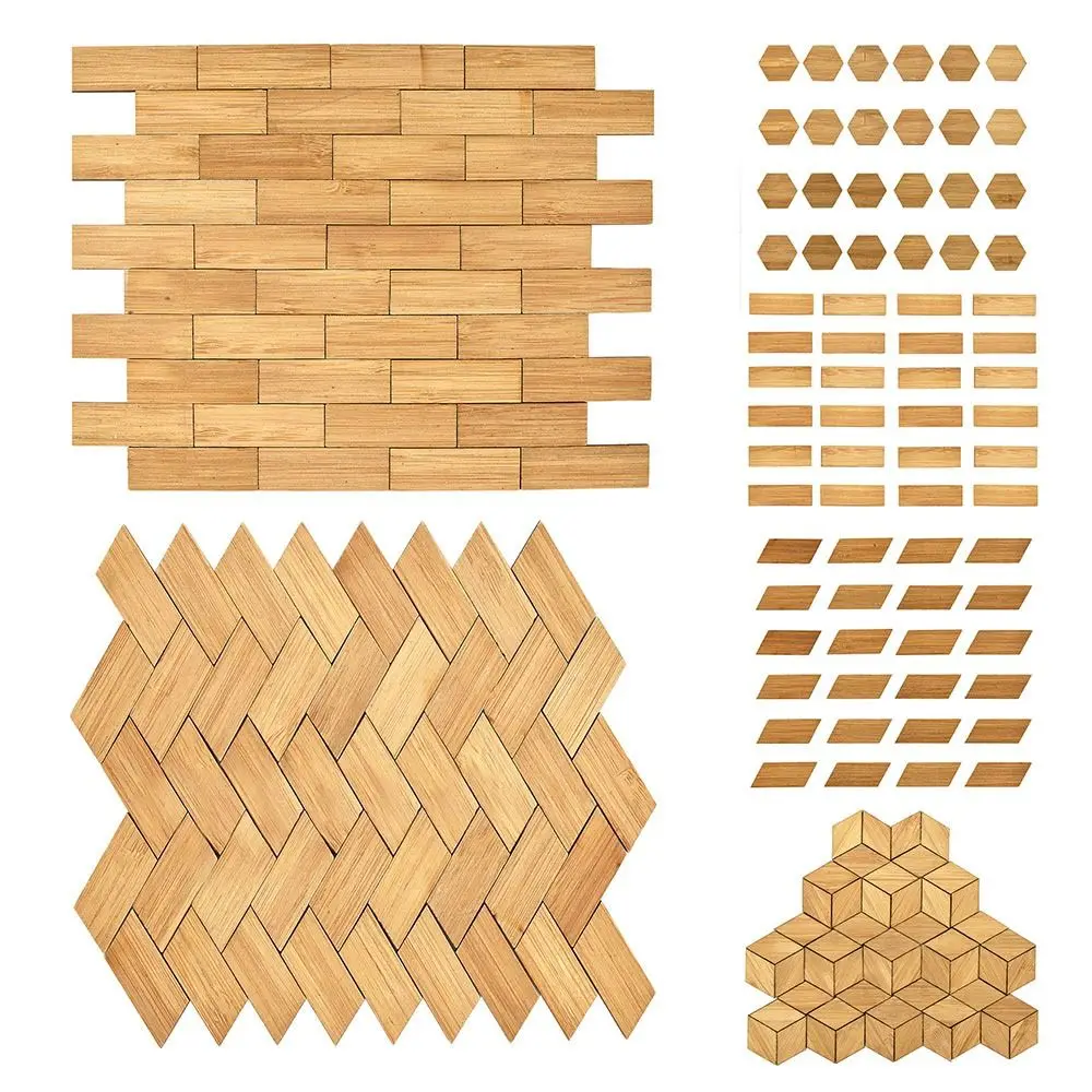 24/48PCS DIY Dollhouse Floor Tiles Rectangular Hexagonal Diamond 1/12 Scale - £9.22 GBP