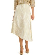 MSRP $75 Alfani Printed Asymmetrical Skirt Beige Size 10 - £31.09 GBP