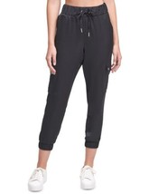Calvin Klein Womens Performance Cropped Cargo Joggers,Size Large,Black - $68.81