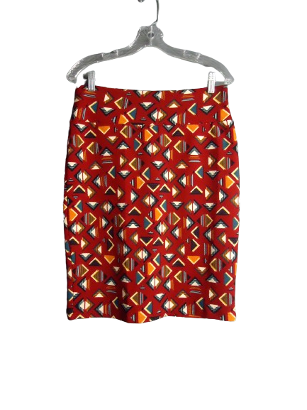 Primary image for LuLaRoe Cassie Pencil Skirt Stretch Colorful Multicolored Triangle Print Med