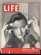 Life Magazine Feb 28 1944 Ella Raines WWll Era Articles Lincoln Ads Facts - $29.99