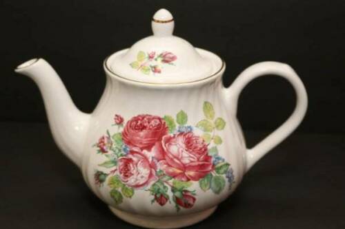 Arthur Wood Made in England Vintage Tea-Pot Teapot Roses Tea Coffee Rose - $32.62