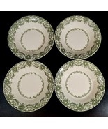 (4) Vintage Swags &amp; Scrolls Green/ White ROYAL CHINA UNDERGLAZE Cereal B... - £38.87 GBP