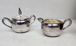 Vintage FB Rogers Silver Company Creamer and Sugar Bowl Set Original Sti... - $17.99