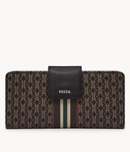 New Fossil Madison Tab Clutch Wallet Black Multi - £30.39 GBP