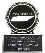 Tennessee 1861 State Marker, TN 1861 State Plaque, Metal Plaque, Hand Pa... - £23.45 GBP
