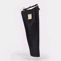 Kathie Lee Black Women’s Trousers-Size 10 Petite-Polyester-Pockets-Belt-Zipper  - $12.17