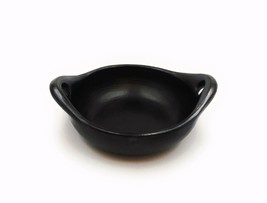 KIT 6 Black Clay Dinner Bowl with Cap 18 Onz for Soup Toxin and Contamin... - $108.90