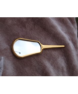 VINTAGE RARE SOVIET USSR PRINCESS HAND HELD MIRROR  GOLD TONE ALUMINUM B... - $25.76 CAD