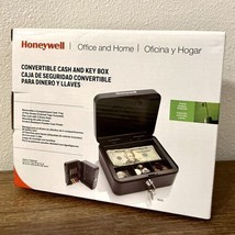 Honeywell 6111 Convertible Cash &amp; Key Box Steel Security Lock Safe Box, ... - $29.69