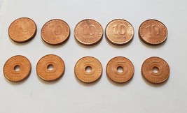 Philippine Republika ng Pilipinas Five pcs 5 sentimo & Five pcs 10 sentimo coins - £6.25 GBP