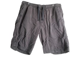 Brown lightweight 100% cotton Men&#39;s Shorts Sz L drawstring flat front waist - $28.99