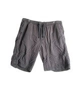 Brown lightweight 100% cotton Men&#39;s Shorts Sz L drawstring flat front waist - $533.49 MXN
