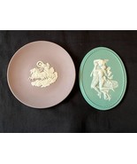 2 x jasperware plaque. Wedgwood and villeroy boch mettlach - £38.72 GBP