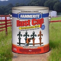 Hammerite Rust Cap Hammered Finish Red 45180 ONE Gallon KILZ - $5,685.42 MXN