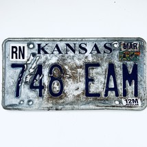  United States Kansas Reno County Passenger License Plate 748 EAM - £13.23 GBP