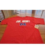 Mississippi Rebels college Red Oak L adult T shirt NEW NWT Men&#39;s COL Rebel - £4.04 GBP