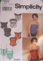 Pattern 7009 Misses Bustiers (Corset top) with Trim Variations Sizes 12,14,16,18 - £5.17 GBP